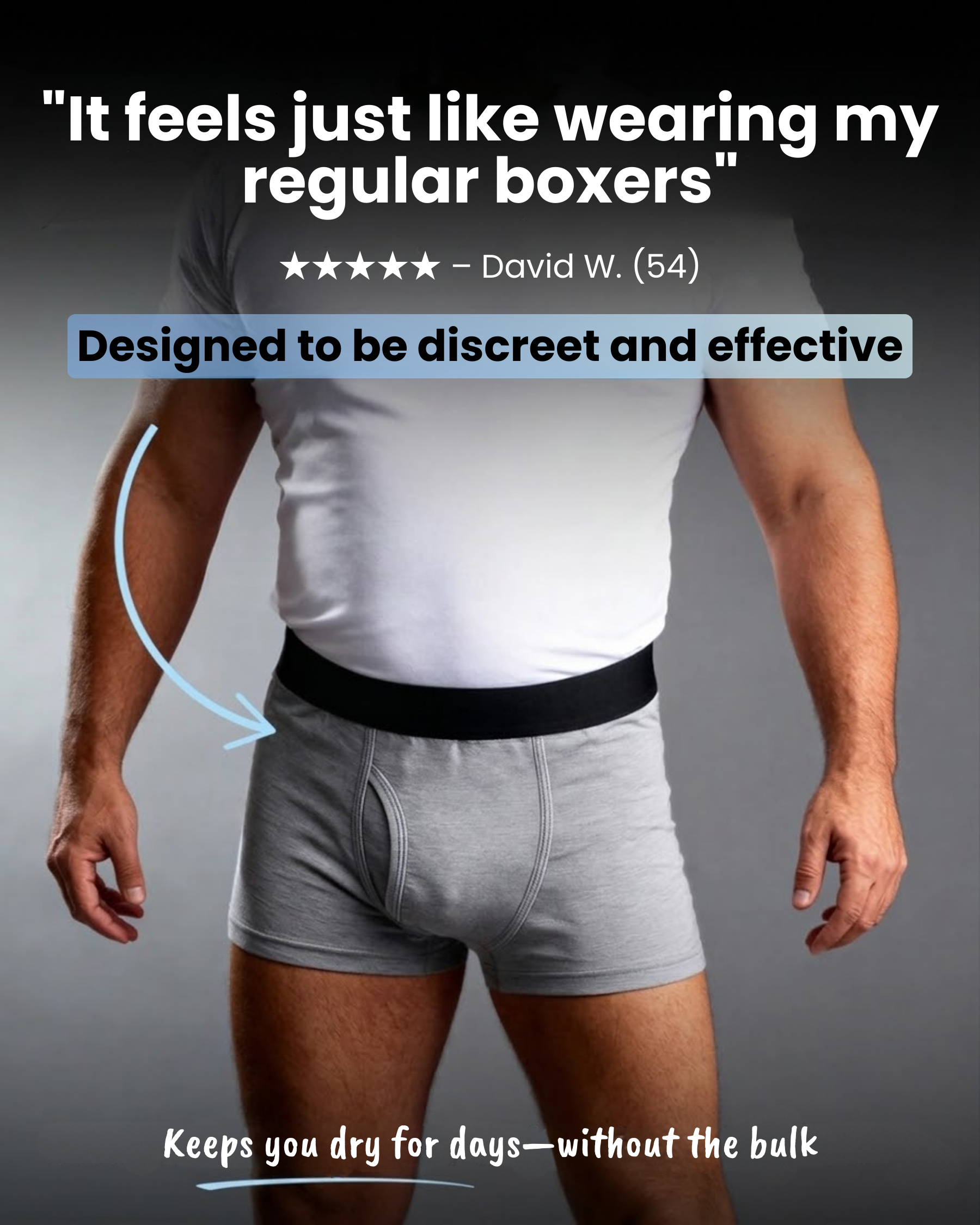 Ben’s Pro Leak-Proof Boxers (Black) | 2-Pack