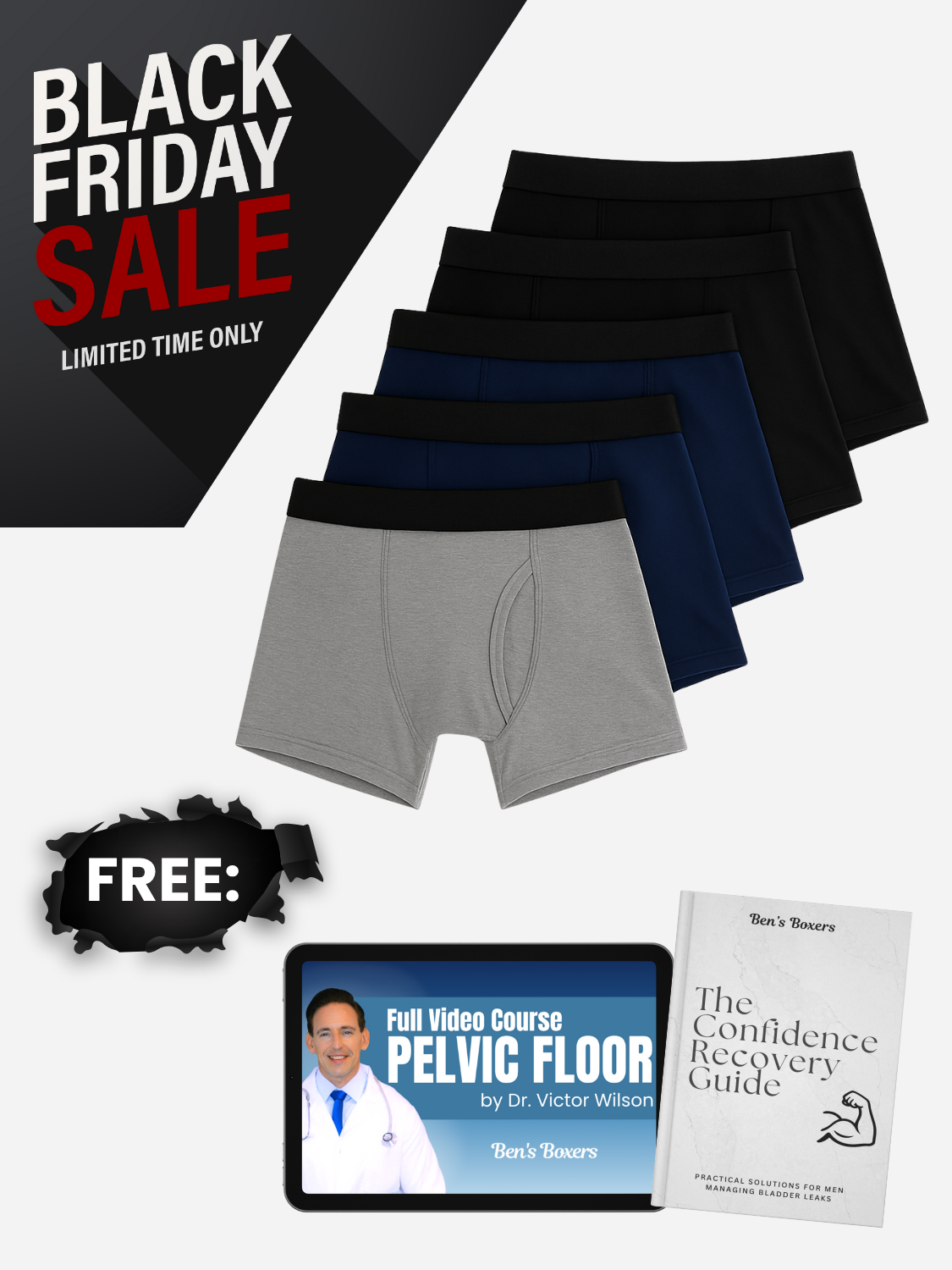 Ben’s Signature Leak-Proof Boxers (5-Pack)